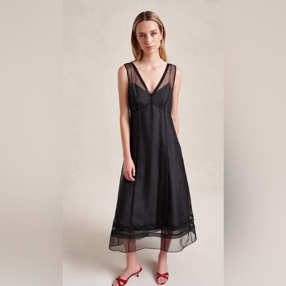 NWT La Ligne x Dianna Agron Audrey Dress in Black Size 10 - Picture 2 of 13